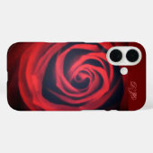 Dunkle Rote Rose Nah Case-Mate iPhone Hülle (Rückseite (Horizontal))