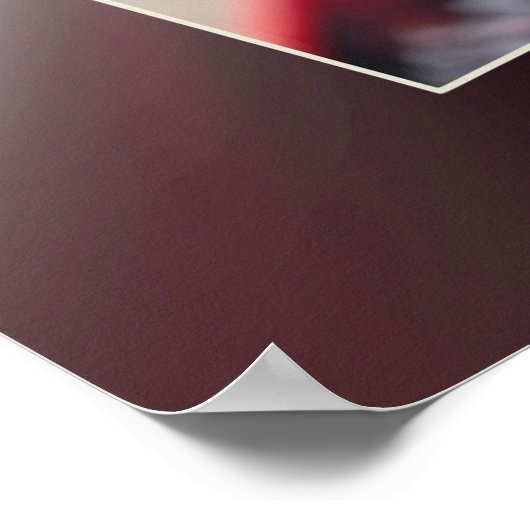 Dunkle rote Rose Poster (Ecke)