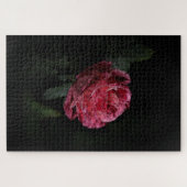 Dunkle Rote Rose Puzzle (Horizontal)