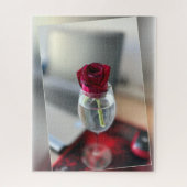 Dunkle rote Rose Puzzle (Vertikal)
