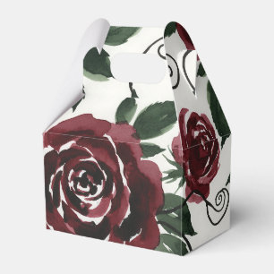 Dunkle rote Rosen Florale Geschenkbox Geschenkschachtel