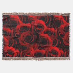Dunkle Rote Rosen für Sie Decke