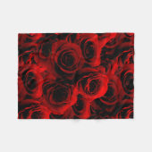 Dunkle Rote Rosen für Sie Fleecedecke (Vorderseite (Horizontal))