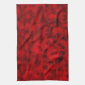 Dunkle Rote Rosen Kunst Küchentücher (Vertikal)