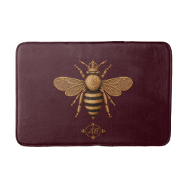 Dunkle Royal-Biene Dark Romance | Burgund & Gold F Badematte