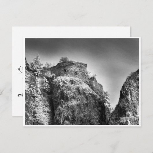 Dunkle Ruine, Kabinettkarte Postkarte (Vorne/Hinten)