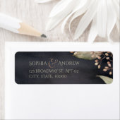 Dunkle rustikale botanische Rücksendeadresse (Insitu)