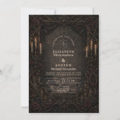 Dunkle Rustikale Country-Goth-Hochzeit Einladung (Vorderseite)