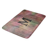Dunkle Rustikale Cranberry und Sage Boho Muster Badematte (Schrägansicht)