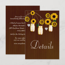 Dunkle rustikale gelbe Blumenmason Jars Details