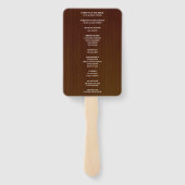 Dunkle rustikale Gelbe Blumenmason Jars Hochzeit Fächer (Rückseite)