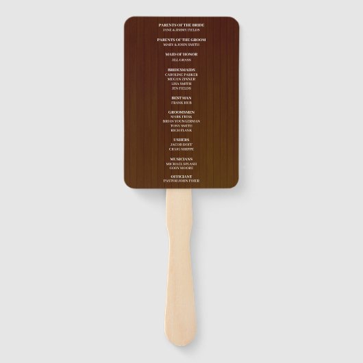 Dunkle Rustikale Lila Blumenmason Jars Hochzeit Fächer (Rückseite)