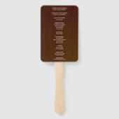 Dunkle rustikale Orange Floral Mason Jars Wedding Fächer (Rückseite)