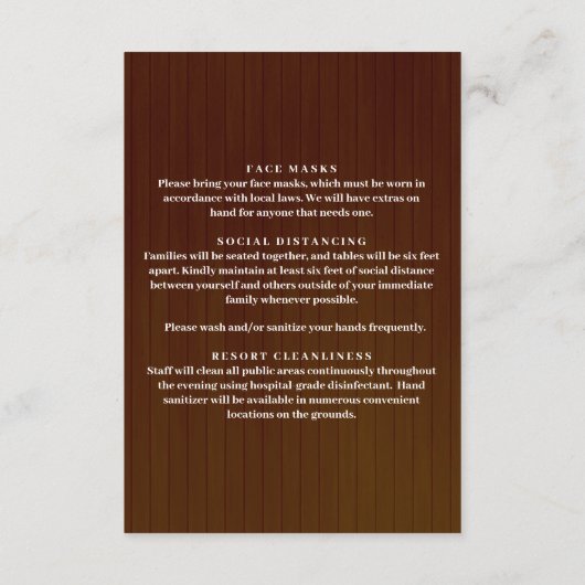 Dunkle rustikale rote Flora Mason Jar Sicherheitsm Begleitkarte (Rückseite)