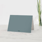 Dunkle Sage Green Simple Wedding Danke Karte (Rückseite)