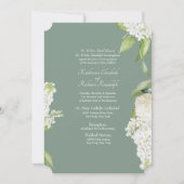 Dunkle Sage White Hydrangea beide Eltern Hochzeit Einladung (Vorderseite)