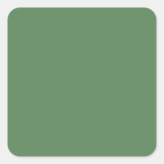 Dunkle Salbei (feste Farbe) Quadratischer Aufkleber (Vorderseite)