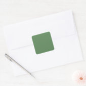 Dunkle Salbei (feste Farbe) Quadratischer Aufkleber (Umschlag)