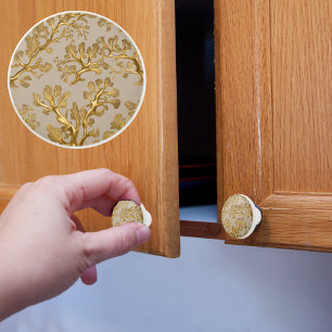 Dunkle Sandfarbe mit Goldalgen Keramikknauf