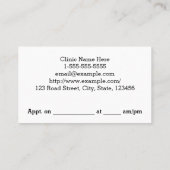 Dunkle, saubere, Berufliche Visitenkarte Terminkarte (Rückseite)