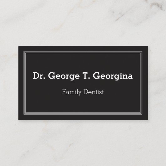 Dunkle, saubere, Berufliche Visitenkarte Terminkarte (Vorderseite)