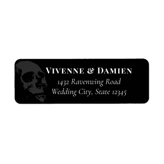 Dunkle Schädel Elegante Gothic Hochzeit (Vorne)