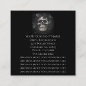 Dunkle Schädel-Visitenkarten Quadratische Visitenkarte (Rückseite)