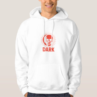 Dunkle Schädelspalte | Red Gothic Power Hoodie