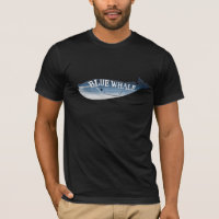 Dunkle Schatten-Blauwal-Zeichen-T - Shirt