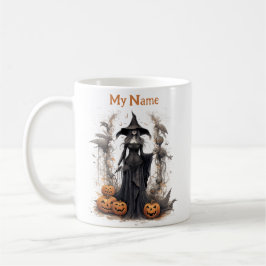 Dunkle Schattenkönigin: Halloween-Hexe, individuel Kaffeetasse