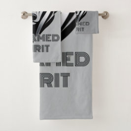 Dunkle Schattierungen und Metallic Accents Wolf Lo Badhandtuch Set