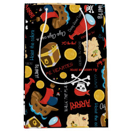Dunkle Schatzinsel Party Pirate Mittlere Geschenkt Geschenktüte