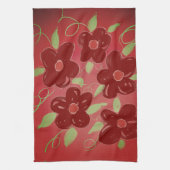 Dunkle Scheune Rot Blume Geschirrtuch (Vertikal)