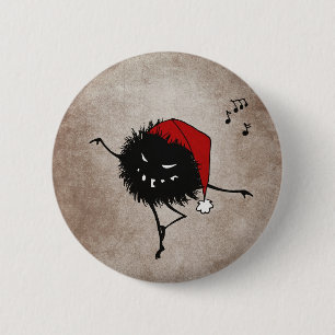 Dunkle schlechte Weihnachtswanze Button