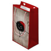 Dunkle schlechte Weihnachtswanze Kleine Geschenktüte (Vorderseite Schrägansicht)