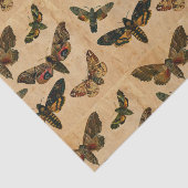 Dunkle Schmetterlinge Vintag verklebte Papiertüte Seidenpapier (Ausschnitt)