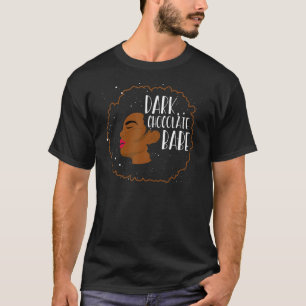 Dunkle Schokolade Babe Melanin treibt schwarzen St T-Shirt