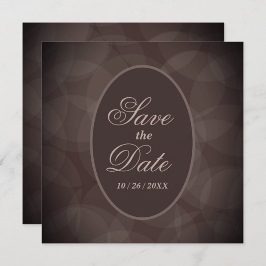 Dunkle Schokolade Bokeh Hochzeit speichern das Dat Save The Date (Vorne/Hinten)