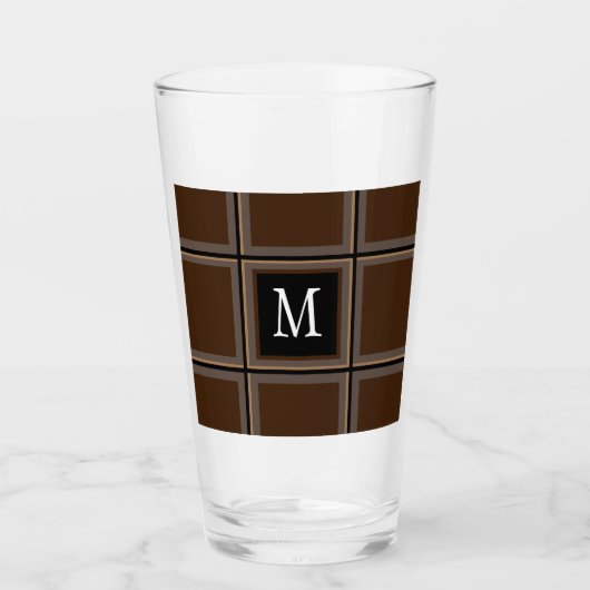 Dunkle Schokolade Braun Single, erster Streifen Glas (Vorderseite)