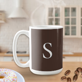 Dunkle Schokolade Braun Stilvolle Minimalistische  Kaffeetasse