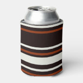 Dunkle Schokolade, braune Streifen Dosenkühler (Kanne Vorderseite)