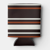 Dunkle Schokolade, braune Streifen Dosenkühler (Vorderseite)