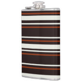 Dunkle Schokolade, braune Streifen Flachmann (Links)