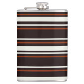 Dunkle Schokolade, braune Streifen Flachmann (Vorderseite)