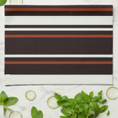 Dunkle Schokolade, braune Streifen Geschirrtuch (Gefaltet)