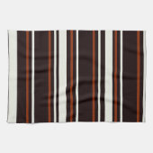 Dunkle Schokolade, braune Streifen Geschirrtuch (Horizontal)
