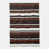 Dunkle Schokolade, braune Streifen Geschirrtuch (Vertikal)