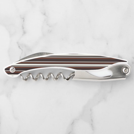 Dunkle Schokolade, braune Streifen Kellnermesser (Rückseite)