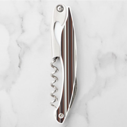 Dunkle Schokolade, braune Streifen Kellnermesser (Vorderseite)