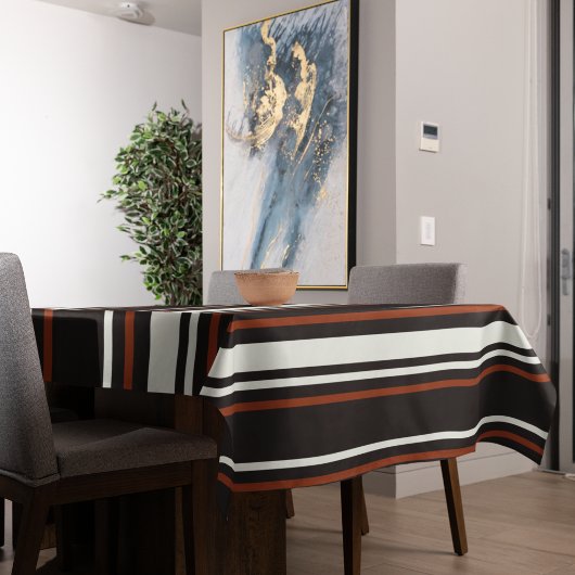 Dunkle Schokolade, braune Streifen Tischdecke